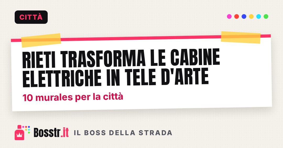 Rieti trasforma le cabine elettriche in tele d'arte: 10 murales per la città