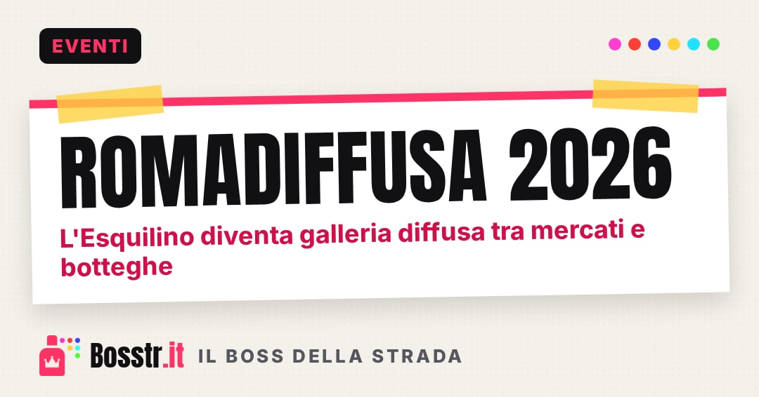 Romadiffusa 2026: l'Esquilino diventa galleria diffusa tra mercati e botteghe